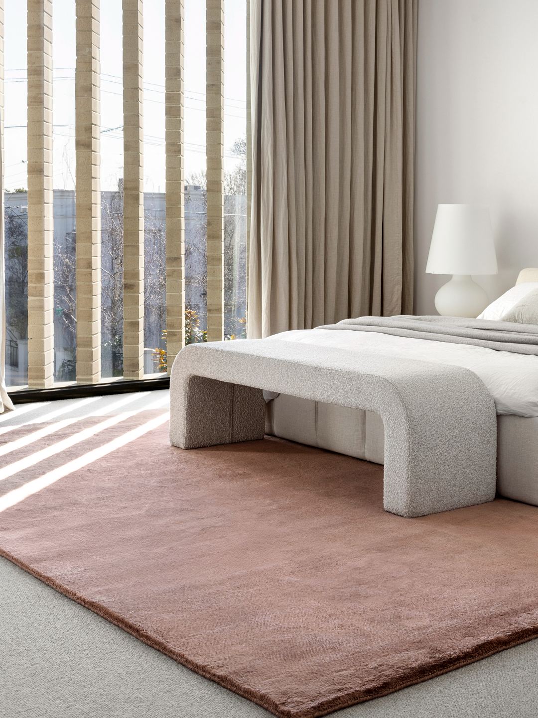 Cashmere Rug - Rose Pink